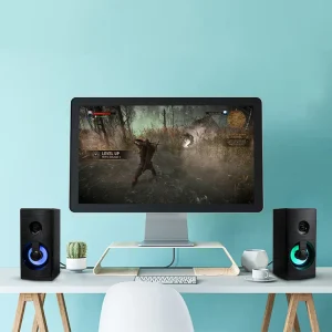 Computer Speakers with Subwoofer USB Multimedia Mini Speaker for Computer for PC Computer Small Desktop Table Speaker