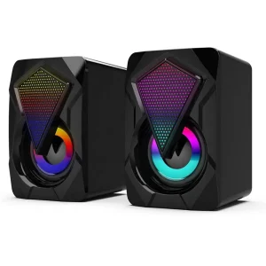 Cool RGB Light Mini 2.0 USB Wired Speakers for Gaming Computer Desktop