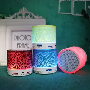 Crack for Speaker USB Plug in Card Mini Steel Gun Audio Portable Waterproof Built in Battery Speaker