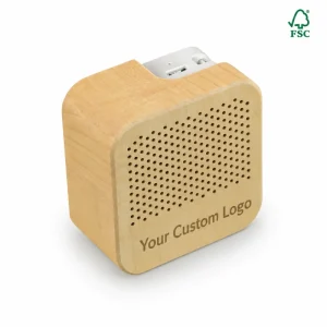 Creative Logo Mini Wooden Speaker for V5.0 IPX-1 Waterproof 5-10W 2.0 Channel 500-1000mAh Battery Portable Gift