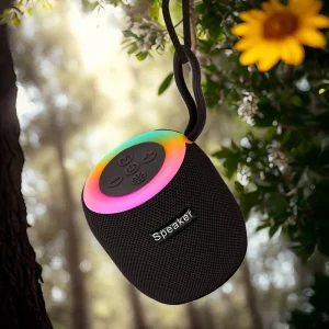 Cross-border Outdoor Portable Wireless Speaker RGB Colorful Small Audio Card Heavy Subwoofer