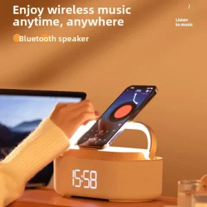 Cross border White Noise Toothbrush Speaker Multi function FM Radio Sleep Ambient Light For Audio Wireless Charging Type C