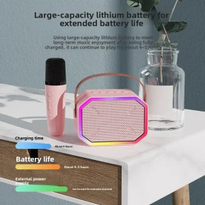 Custom Colorful for Audio Home Wireless K song Microphone Integrated Speaker Outdoor Portable Singing Artifact P3 Sound
