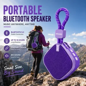 Custom Logo Mini Parlantes Portable Wireless Pocket Speaker 5W Rechargeable Travel Outdoor Audio Speaker