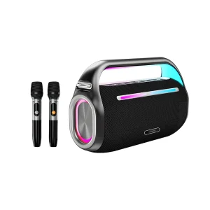 Custom Oneday AE09 Portable Outdoor Power Bank RGB Light Long Time Playing Wireless Party Boombox Speakers with Microphone