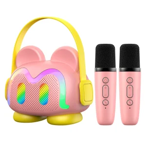 Customizable SY88 Kids Bluetooth Karaoke Speaker Portable Singing Machine with LED Lights for Toddlers Family Fun