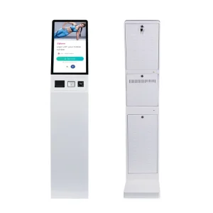 Customize Logo 21.5 Inch Window Usb Touch Screen Speaker Kiosk POS System Hotel Check in Printer QR Scanner Kiosk