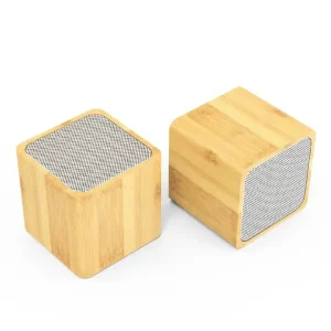 Customize Logo Eco Friendly Bamboo Wooden Bluetooth Speaker Portable Wood Wireless Speaker