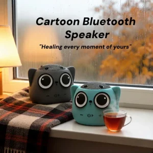 Customized Cute Cartoon Animal Silicone Mini Rechargeable Speaker 60Hz-15KHz Frequency Response 5W Output 3-5
