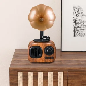 Customized LED atmosphere lamp full range Wood wireless speaker