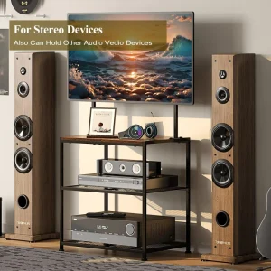 Customized Low MOQ Modern Wood Adjustable TV Stand 45-49 Inch Small Corner Storage Shelves Metal Shelves Living Room Furniture