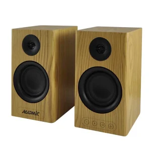 Customized OEM Quality Wood Cabinet Active Powered Desktop Bluetooth Passive Bookshelf Speaker