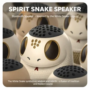 Cute Animal Spirit Snake Wireless Speaker Portable Bluetooth Speaker with Rich Bass Small Size Big Sound Creative Tech Gift