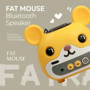 Cute Cartoon Mouse Wireless Bluetooth 5.2 Speaker IP65 Waterproof Mini Portable Speaker with FM Radio TF Card for Kids Gift