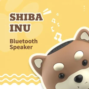 Cute Shiba Inu Wireless Bluetooth Speaker Portable Mini Animal Shape Speaker IP65 Waterproof 5-8H Playtime for Gift & Home Decor