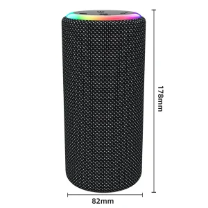 Cylindrical Desktop 5.3 Wireless IPX-6 Waterproof Battery Powered Fabric Speaker 10-20W Mobile Phone Computer
