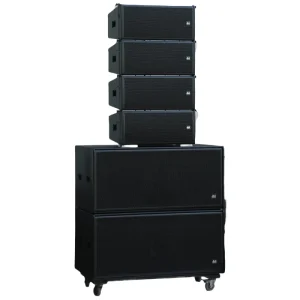 DBK Dual 10 Inch Portable Stereo PA System Speaker Professional Outdoor Concert Sound System Wooden Line Array Speakers Set