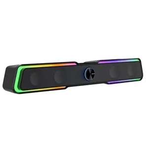 DHE 6002 RGB Computer SoundBar HiFi Stereo Portable Wired Desktop Speakers for PC TV Theater