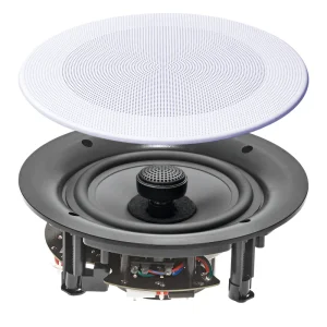 DIBEISI 2 Way Ceiling Speakers 5.25 6.5 8 10 Inch Rotatable Tweeter DC6502 for Home Theatre and Public Places