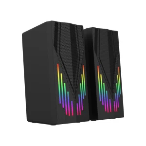 Desktop PC Gaming Speakers with Super Bass Wired Audio Player and Light Notebook Compatible Plastic Cabinet