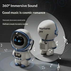 Doubao AI Speaker M20 Astronaut Smart Speaker Home Desktop Audio with Digital Clock Night Light APP Support