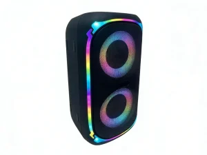 Double 4Inch RGB LED Lighting for V5.3 Wireless Portable Speaker with USB TF AUX FM for Indoor Party