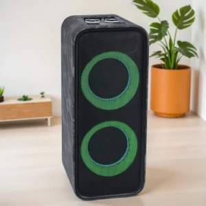 Double 8 Inch Outdoor Speaker RMS Power 130W LED Light Wooden Box Home Entertainment