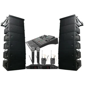 Dual 10 Inch Professional Powered Active Plastic Line Array Speakers Suit Outdoor Sound System