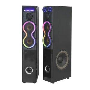Dual 10” Subwoofer 2.0 Home Theater Tower Speaker Audio System Professional Active Audio Stage Speaker