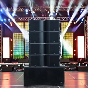 Dual 12 Inch 2 Way Line Array Speaker Dual 18 Inch Subwoofers Large Music Festival Concert Complete PA Audio Sound Equipment