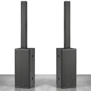 Dual 12 Inch Active Subwoofer Portable Line Array Speaker 4.5 Inch Column Speaker PA Sound System for Outdoor Stage Live Event