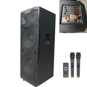 Dual 15 Inch 1000W 2.0 Active Wooden Speaker DJ PA Stage Speaker System