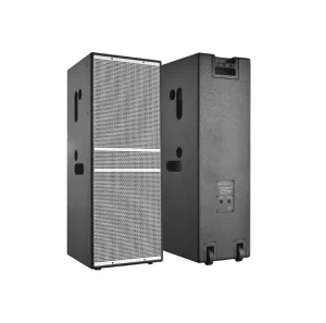 Dual 15 Inch Active Speaker System 2-Way Wooden Cabinet Loudspeaker with 4 Ohm Impedance AC Power Supply