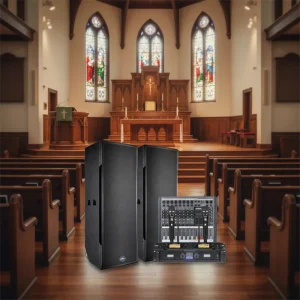 Dual 15 Inch Woofer MDF Wooden DJ Speaker Set System Sound Equipment Amplifiers Stage Speaker with UHF Wireless Microphone