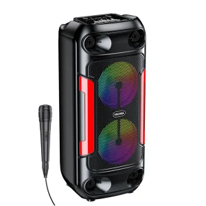 Dual 4 Inch 16W Stereo Sound Wireless Speaker with RGB Party Lights 1200mAh for Indoor Outdoor