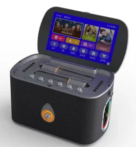 Dual 5.25” 30W Touch Screen Android Karaoke Machine Speaker Woofer Portable 2-inch Tweeter 4 Ultra High Notes 2-Way Computer