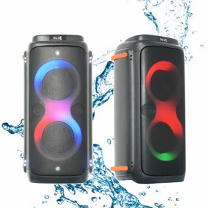 Dual 6.5inch Woofer TWS Wireless Portable IPX4 Splash-Resistant Karaoke Party Speaker