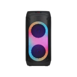 Dual 8 Inch Original Sound DJ Speaker System Home Theater Bluetooth Party Speaker with Two Wireless Mic
