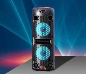 Dual 8.5 Inch Super Bass Party Boombox Outdoor Stage Speakers Smart Led Light BT TWS Hi Fi Portable Speakers