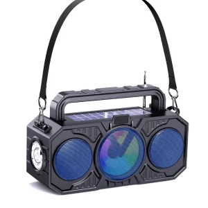 Dual Solar Band LED RGB Lighting Wireless Bluetooth Outdoor Speaker Card Player Audio Battery Cross Border Explosions Africa