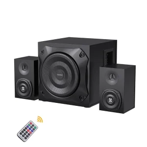E-2206 Wireless Wooden Speaker Portable Subwoofer for Home Theatre for Living Room Desktop Computer Audio