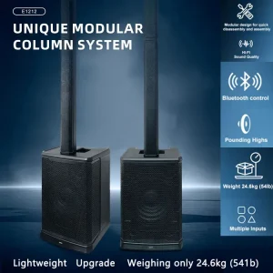 E1212 Professional Lightweight Active Speaker Array System Ultra Thin Stage Conference Party Entertainment Speaker System