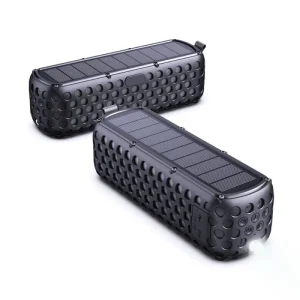 ES T60 Solar Wireless Speaker IP65 Waterproof Outdoor Audio 10W Powerful Sound 30H Playtime Music Player with LED Light