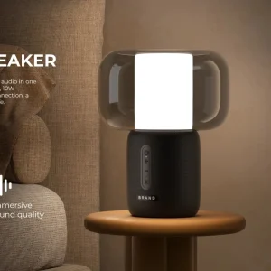 ETECH Flexible Desk Lamp with Bluetooth Portable Speaker USB C Wireless Charger