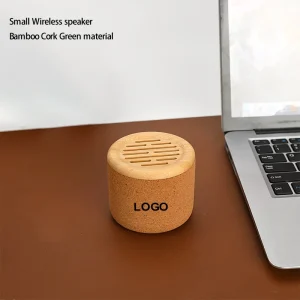Eco Friendly Wooden Bluetooth Speaker Mini Portable Natural Cork Bamboo 3W Wireless Custom Logo Corporate Gift