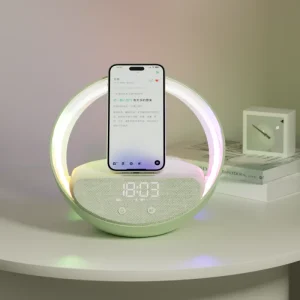 Electronics Gadgets Sunrise Alarm Clocks Wireless Charging Speakers with Lamp and Natural Sounds
