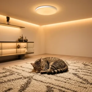 Eye-Caring Dimmable LED Ceiling Light Tunable White 3000K-6500K for Study Office and Bedroom with Flicker-Free Driver