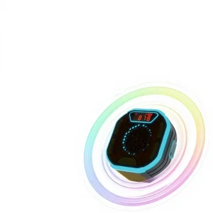 F023 Rugged Shower Speaker with Built in Microphone Battery Powered Outdoor Use Times LED Display