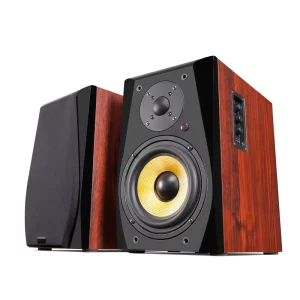 FAV 7 Active High Fidelity Bookshelf HIFI Speakers Audiophile Audio System Hi Res Audio Three Way Wood