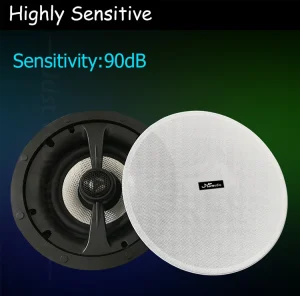 FCL525 5.25″ Frameless Coaxial Ceiling Speaker 25W RMS Multi-Tap 8Ω 70V 100V Titanium Tweeter
